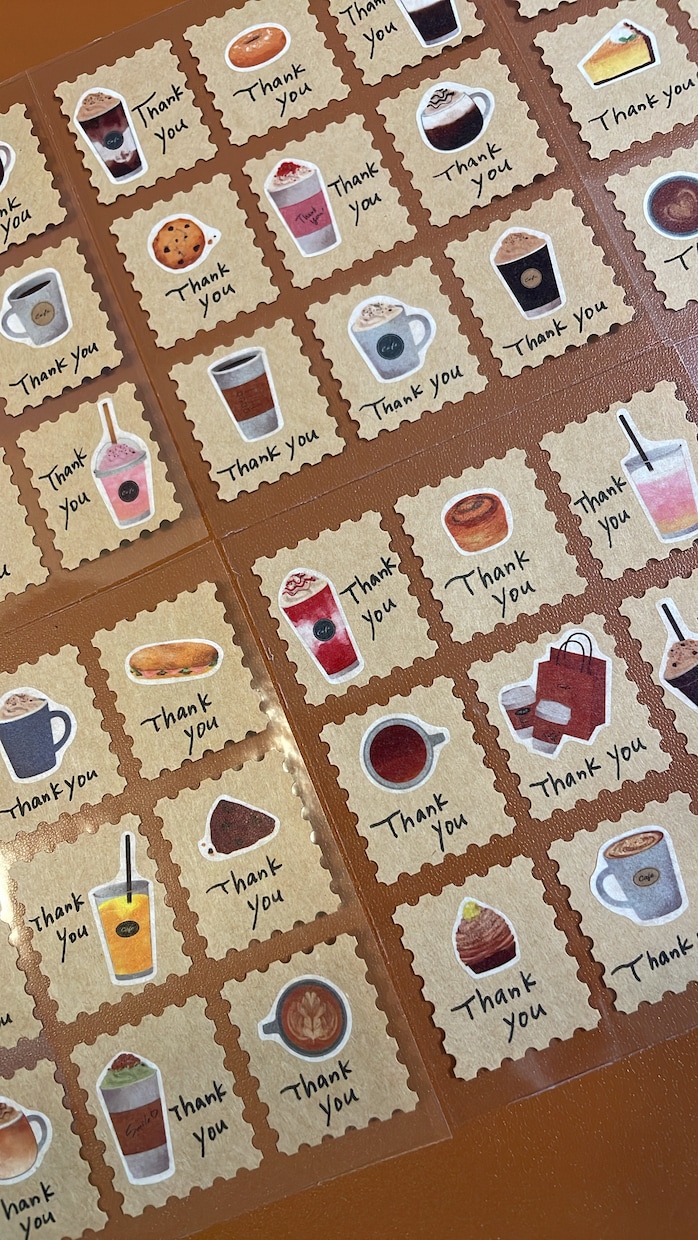 サンキューシール、ありがとうシール作ります 感謝の気持ちを伝える温かみの手書きのシール！ イメージ1