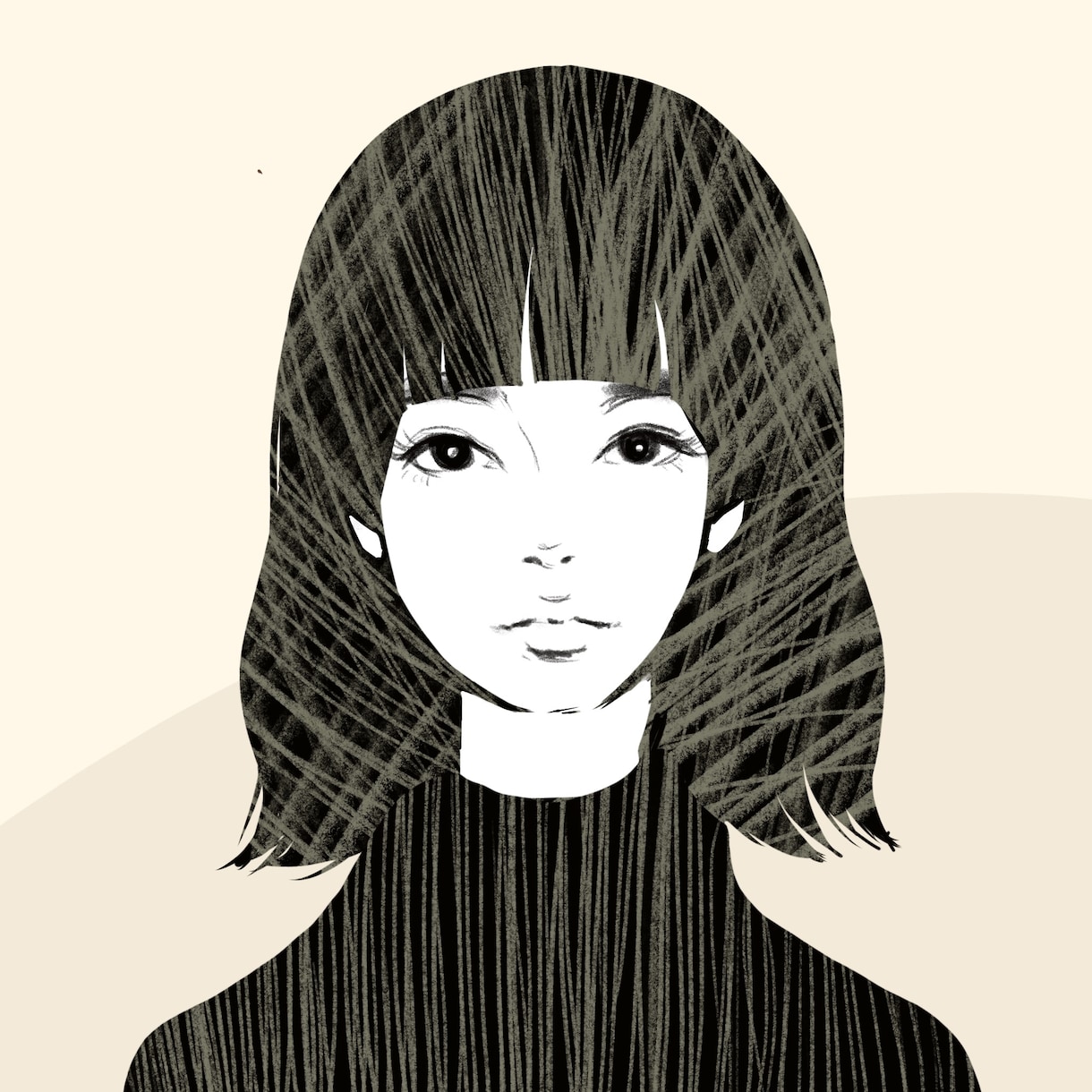 モノトーン似顔絵作成します 目を引く、おしゃれなモノトーン似顔絵を作成します。 イメージ1