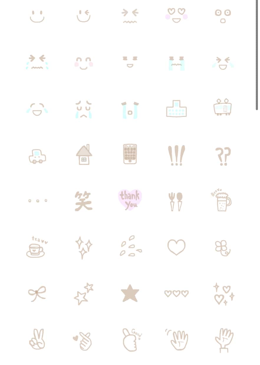 手書き、落書き風のゆるい絵文字作ります ノートに落書きしたような、手書きの可愛い絵文字を作ります★ イメージ2