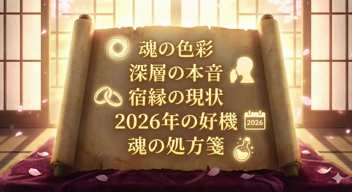 神髄鑑定 : 恋の行方を射抜き、最短の道を示します あなたの魂が放つ光をリーディング。お相手の本音を可視化します イメージ2