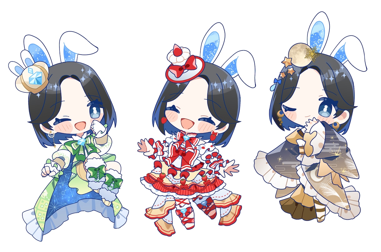 グッズ等に使用可能なSDイラスト描きます 缶バッジやラバスト、アクスタ等グッズやその他なんでも使えます イメージ4