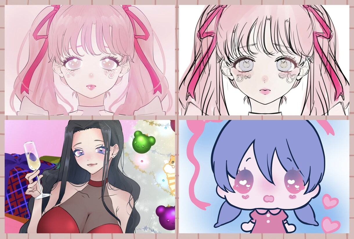 可愛いイラスト描きます 創作キャラクターのイラストを描きます イメージ1