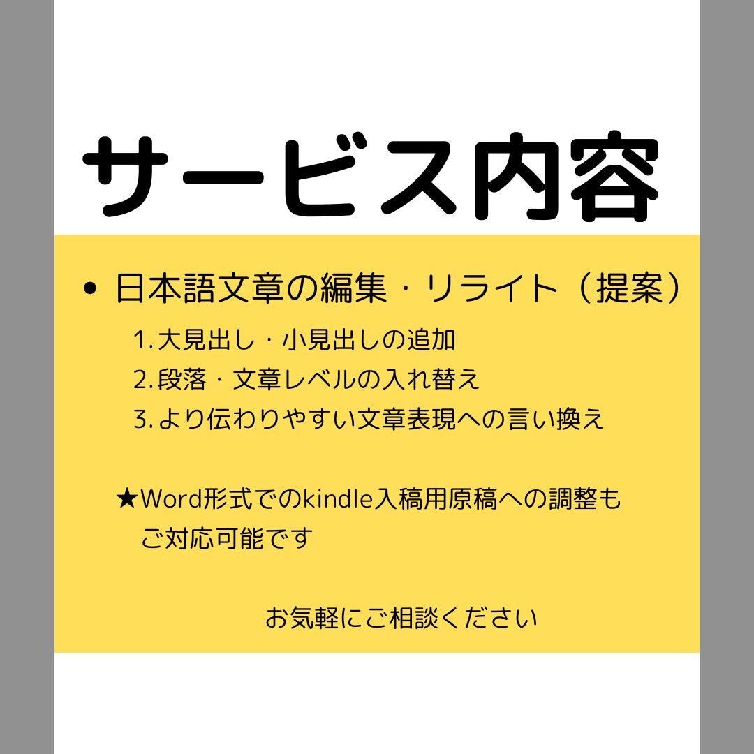 紙媒体実績9年 文章を編集・リライトします 教材・情報誌・電子書籍の編集経験有/低価格・高品質 イメージ4