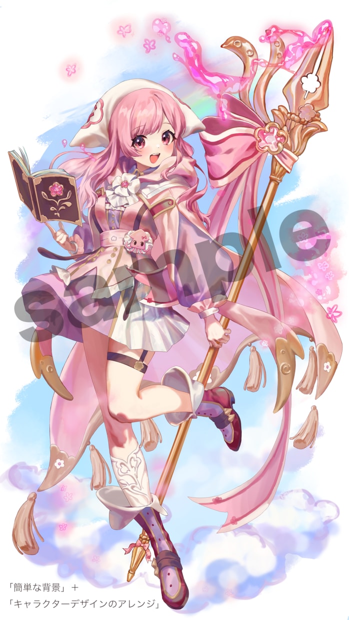 華やかで躍動感のあるキャラクターイラスト制作します vtuberさんおすすめ！SSRキャラ風のリッチな立ち絵 イメージ4