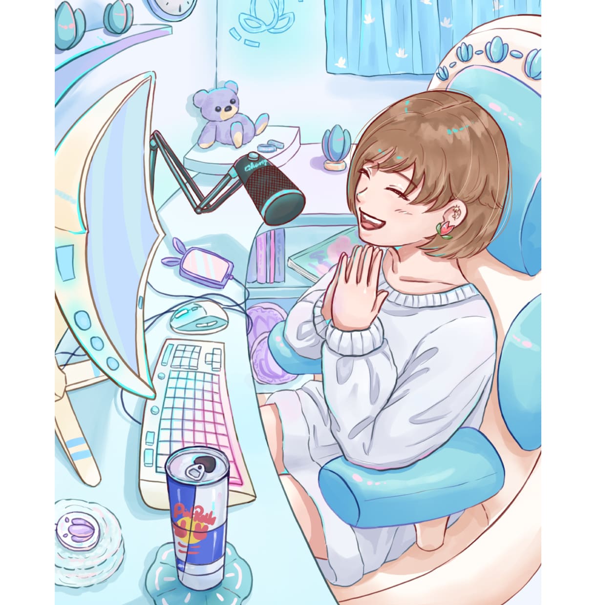 人物込の背景イラスト、1枚絵描きます 個性を出すあなただけの1枚！配信、書籍、グッズなどにも！ イメージ1