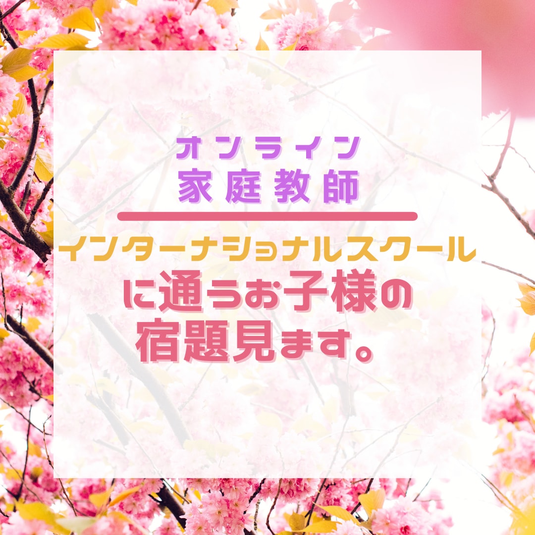 インターナショナルスクールに通うお子様の宿題みます 英語オンリーの宿題！親だけではサポートしきれないという方 イメージ1