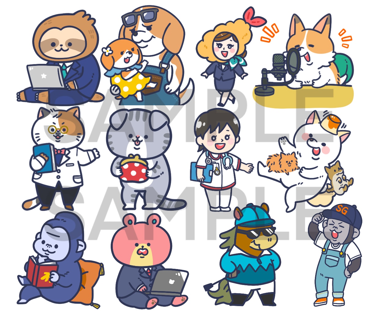 商用OK！小物無料★ゆるっと可愛い絵をお描きします なんかシュール！？思わず目に留まるイラストはおまかせ下さい！ イメージ9