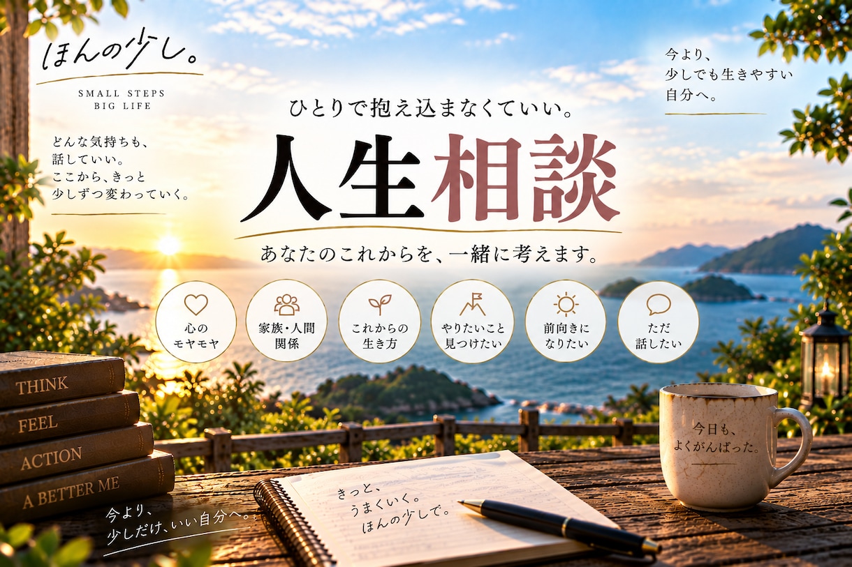 仕事や人生のモヤモヤを一緒に整理します 答えが出なくても大丈夫。まず話すところから始めませんか イメージ1