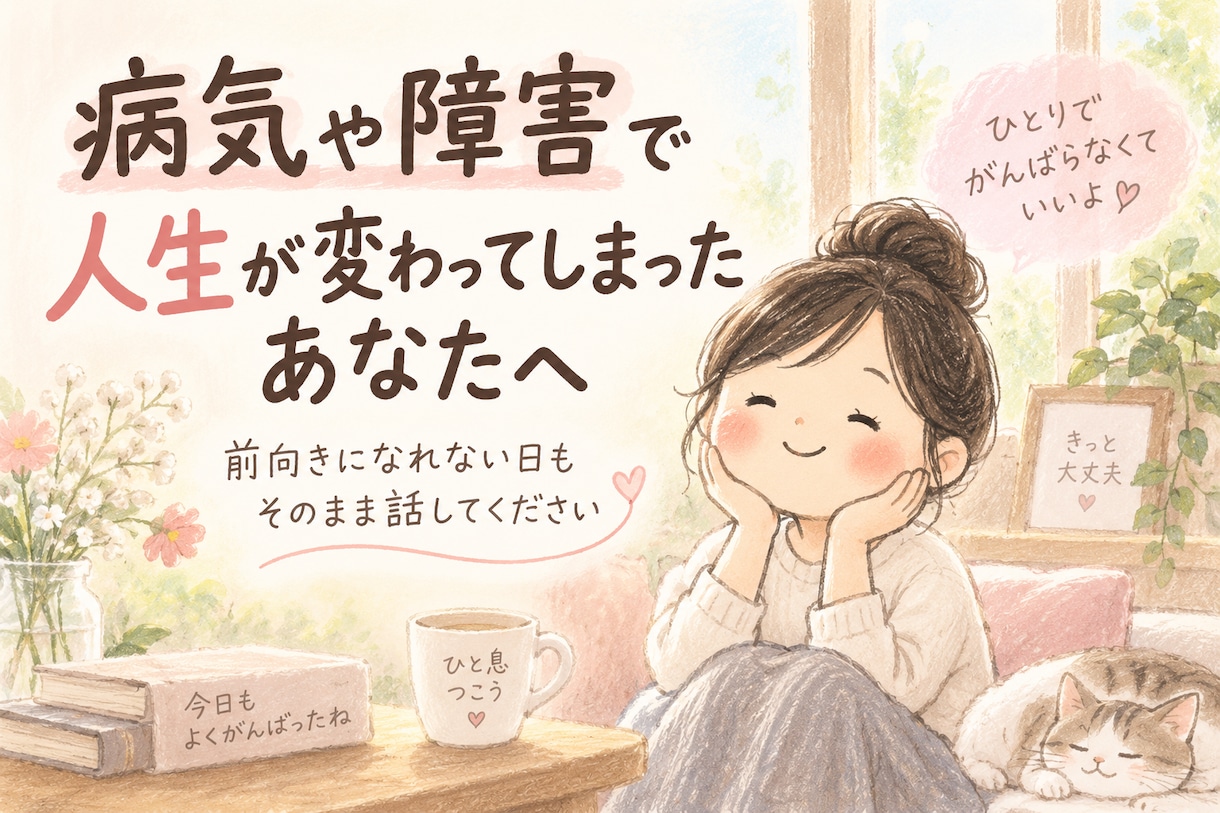 病気や障害で変わった人生に寄り添います 昨日までできたことができなくなった、その苦しさを聴きます イメージ1