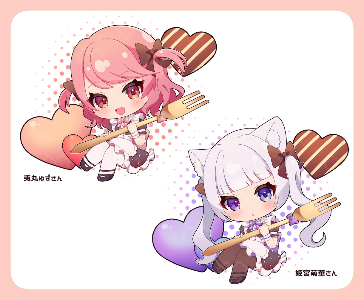 バレンタイン量産イラストお描きします 予算をかけずにポップでかわいい量産イラストが欲しい方必見！ イメージ4