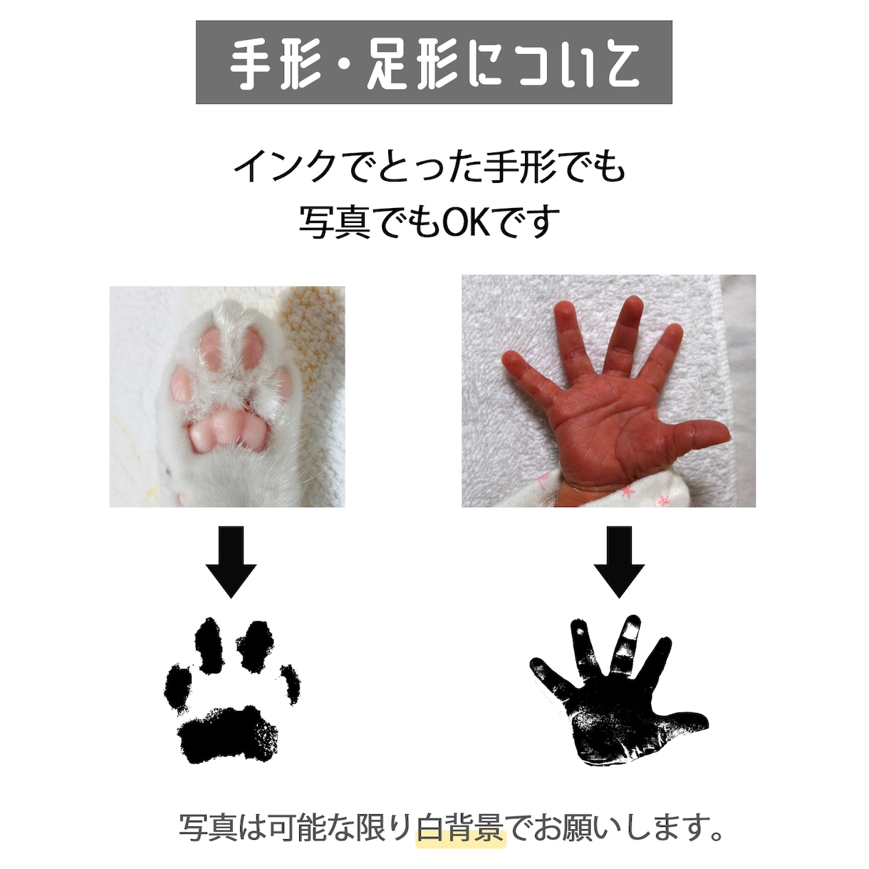 手足の大きさを比較できるベビーポスターを作ります お子さまのかわいい手形足形を記念に残しませんか？ イメージ4