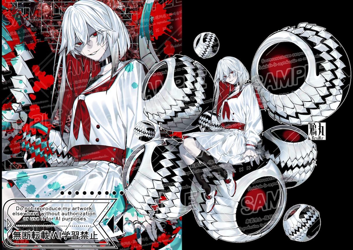 オリジナルキャラクターの立ち絵を制作します 髪型・衣装・装飾までご希望に合わせて制作 イメージ1