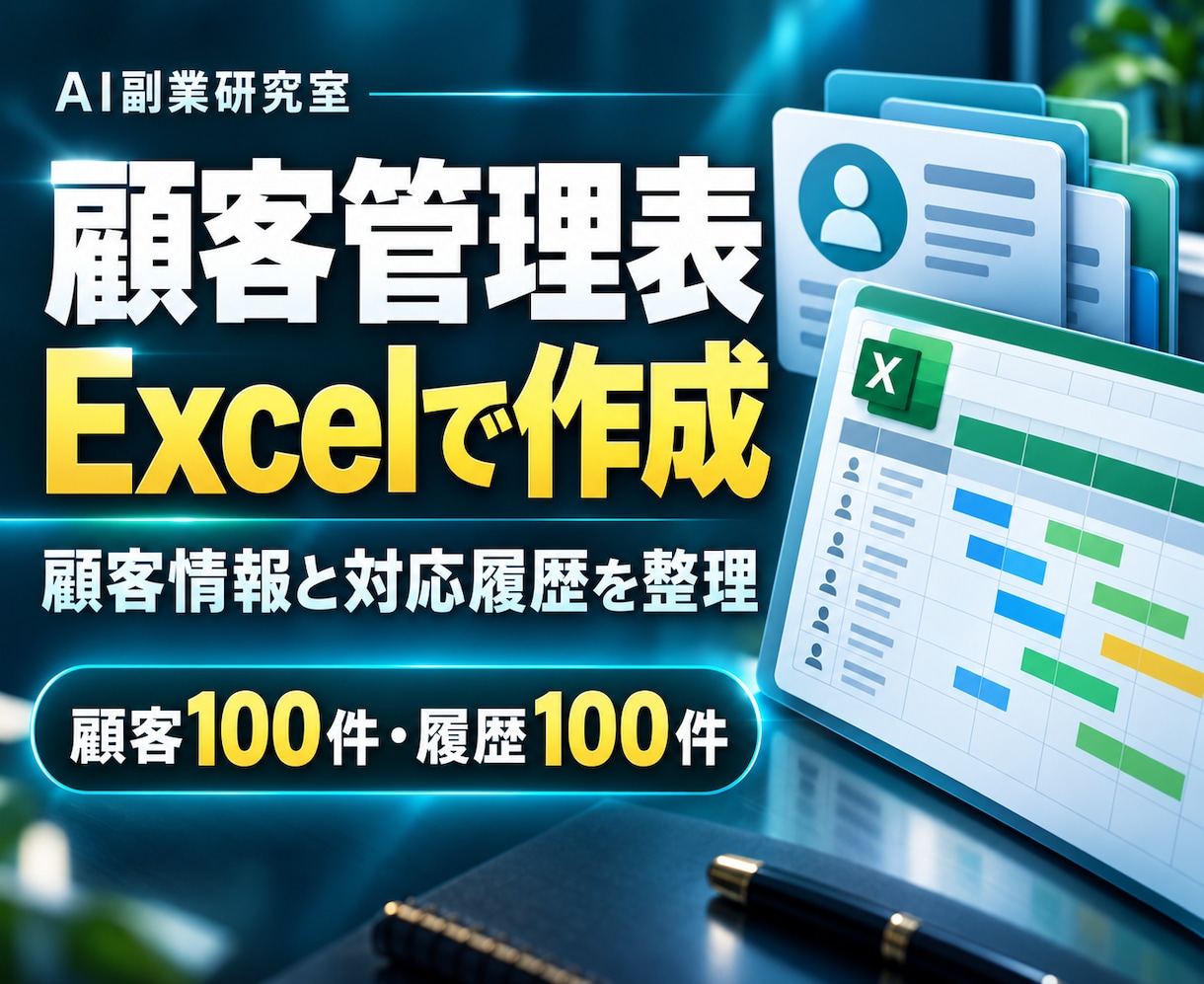 使いやすいExcel顧客管理表を作ります 顧客情報と対応履歴をひとつに整理 イメージ1