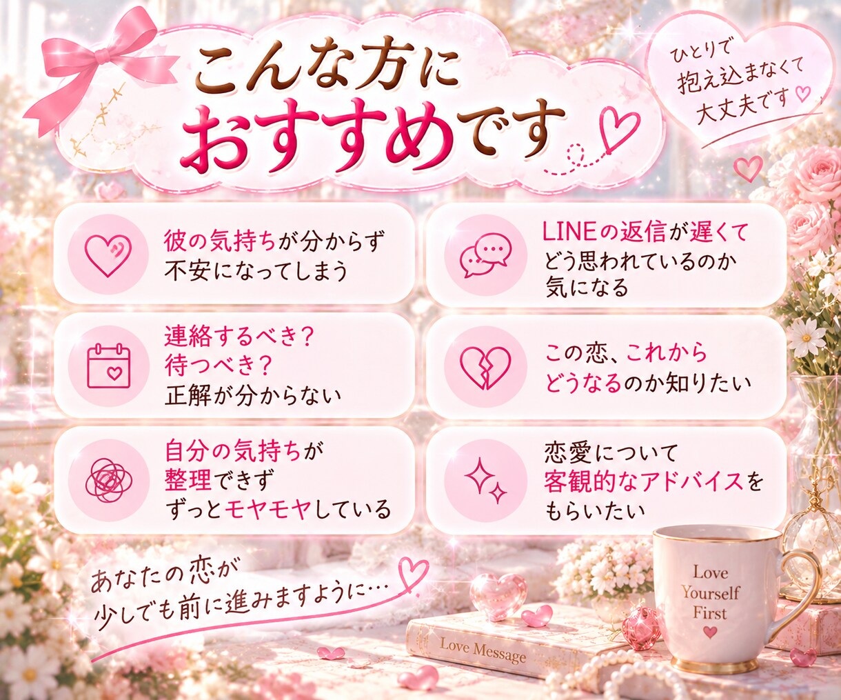 このLINE送る？それとも待つ？？お返事を考えます 連絡するタイミングと次の一手をあなたと一緒に寄り添います♡♡ イメージ3