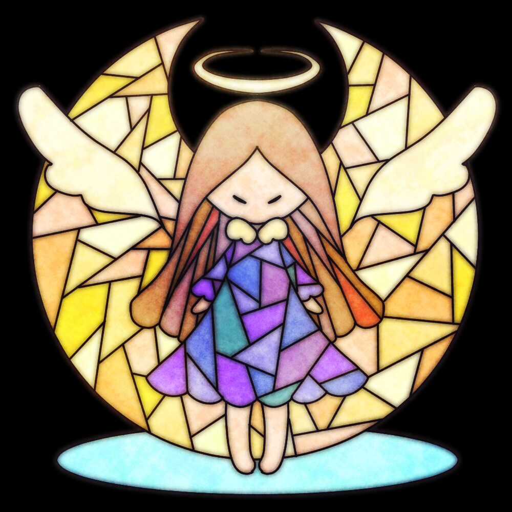 ステンドグラス風イラストお描きします ふんわりきらきらした想的なイラストが欲しい方に イメージ3