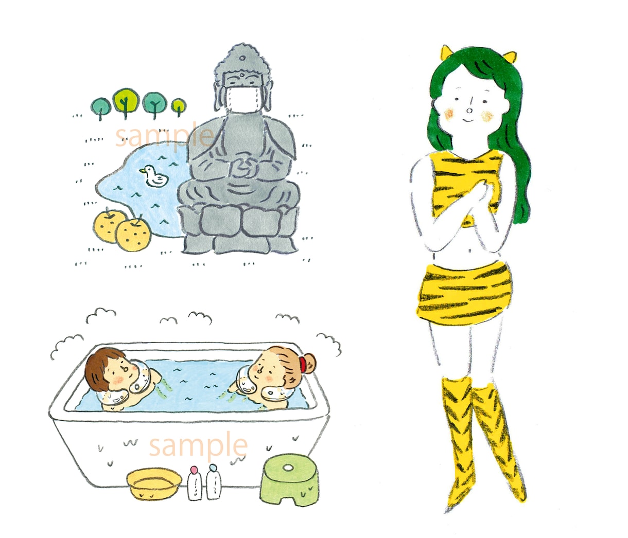 手描きのゆるいイラスト描きます 手描きの温かみのあるカットイラストはどうですか？ イメージ3