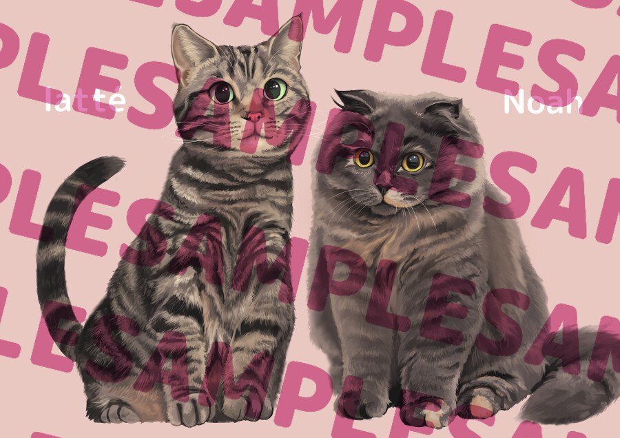 あなたの大切なペットの似顔絵を描きます おしゃれで可愛らしいイラストを高解像度のデータでご提供！ イメージ7