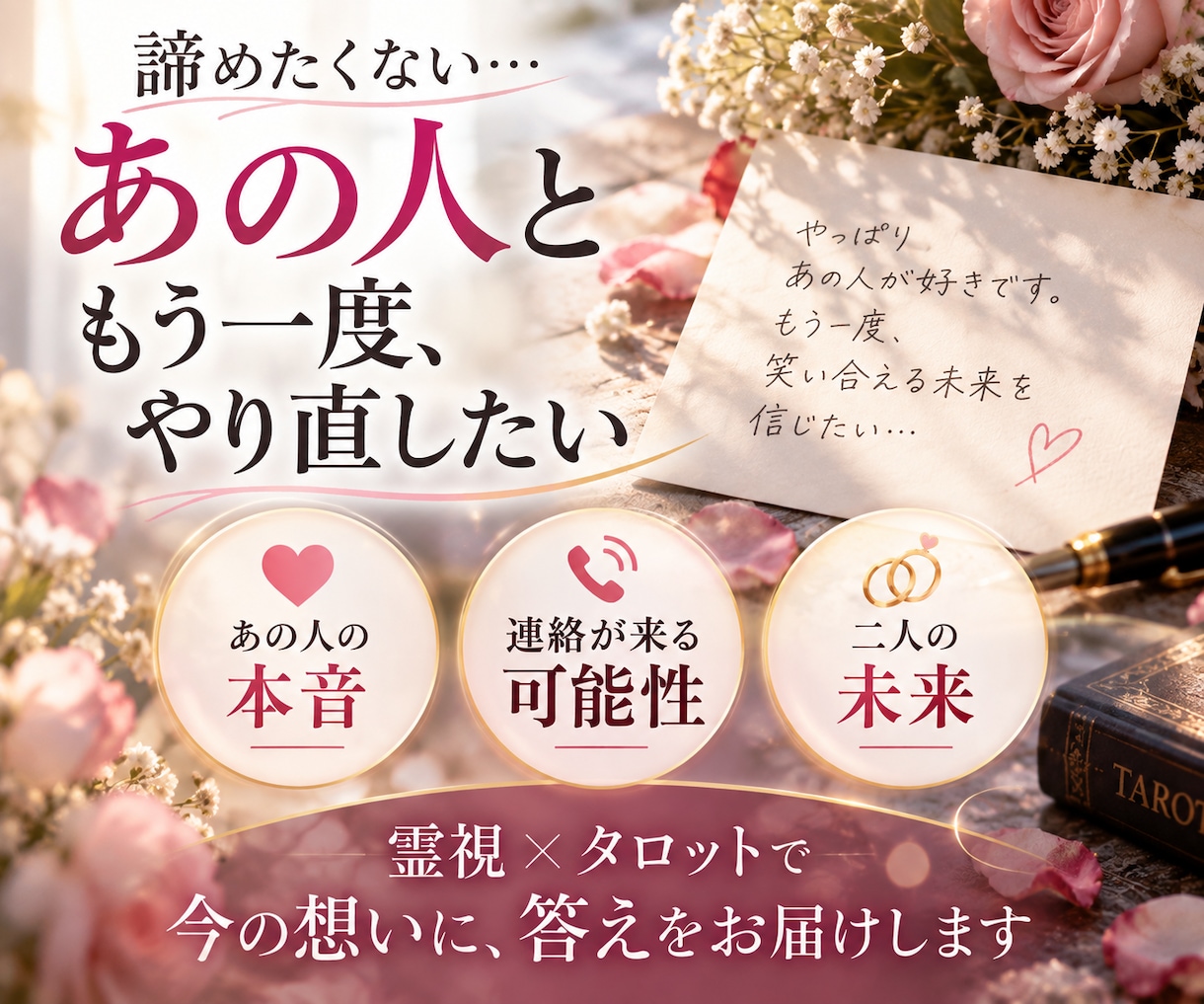 復縁占い｜相手の本音と復縁の可能性を霊視します 元彼・元カノの本音、冷却期間、復縁時期、連絡まで霊視鑑定 イメージ4