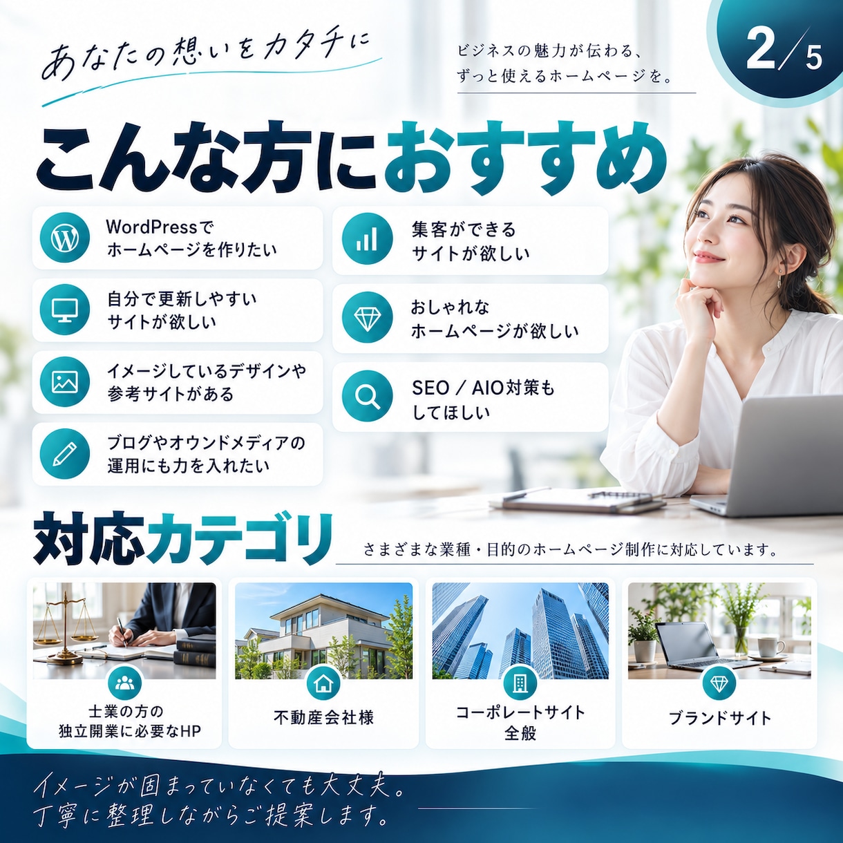 本格的なHPをWordpressで構築します 丸投げ対応可能！ページ枚数上限なし！集客設計込みのサイト制作 イメージ2