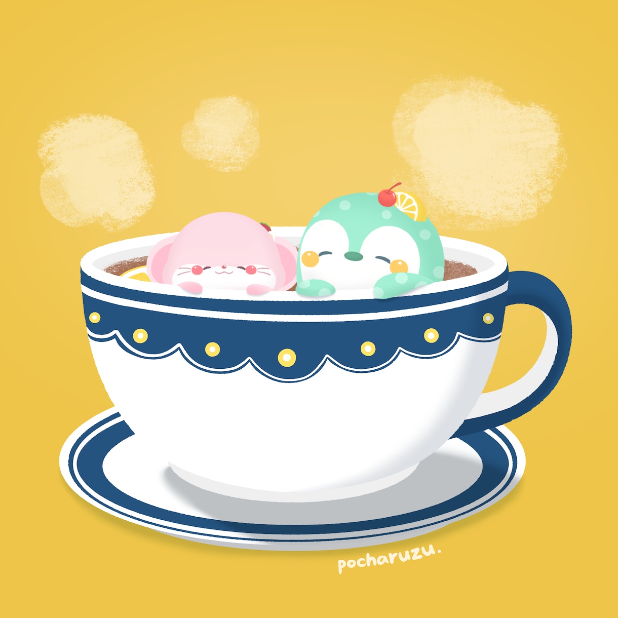 オリキャラ『ぽちゃるず。』のアイコンを作成します ぽちゃるず。のかわいいイラストを描きます！ イメージ5