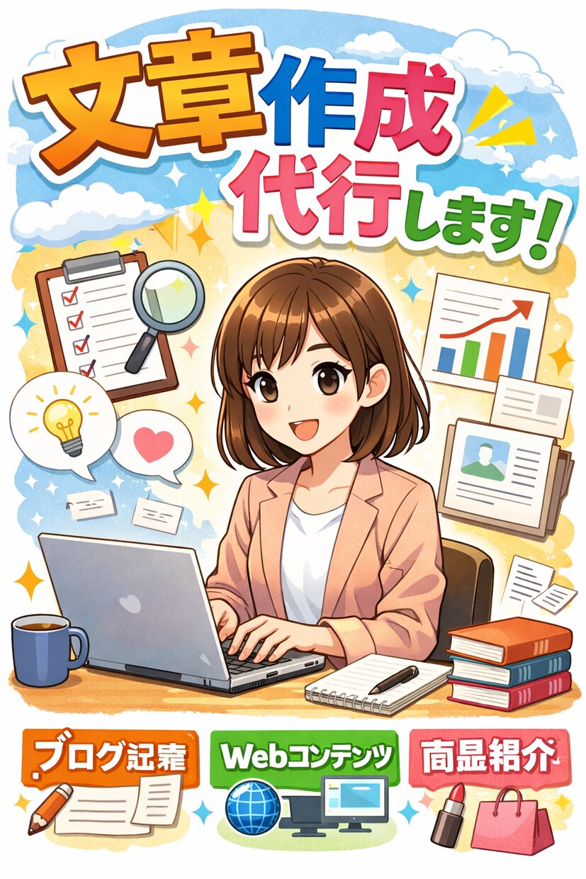 AIを活用した文章作成代行致します どのような記事にも合わせて、校正も行いしっかりと納品！ イメージ1
