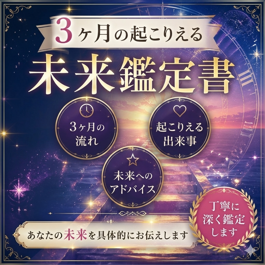 3ヶ月これから起こる未来と流れをシンプルに視ます 3ヶ月の未来鑑定｜これから起こる変化と流れをシンプルに視ます イメージ1