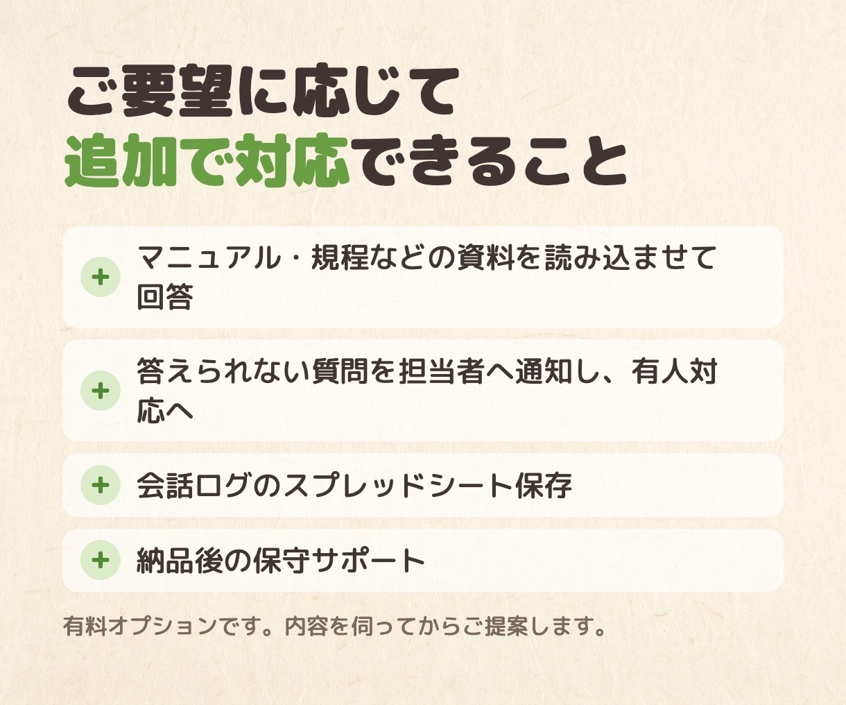 LINEにAIチャットボットを導入します よくある質問にAIが24時間自動で回答します イメージ4