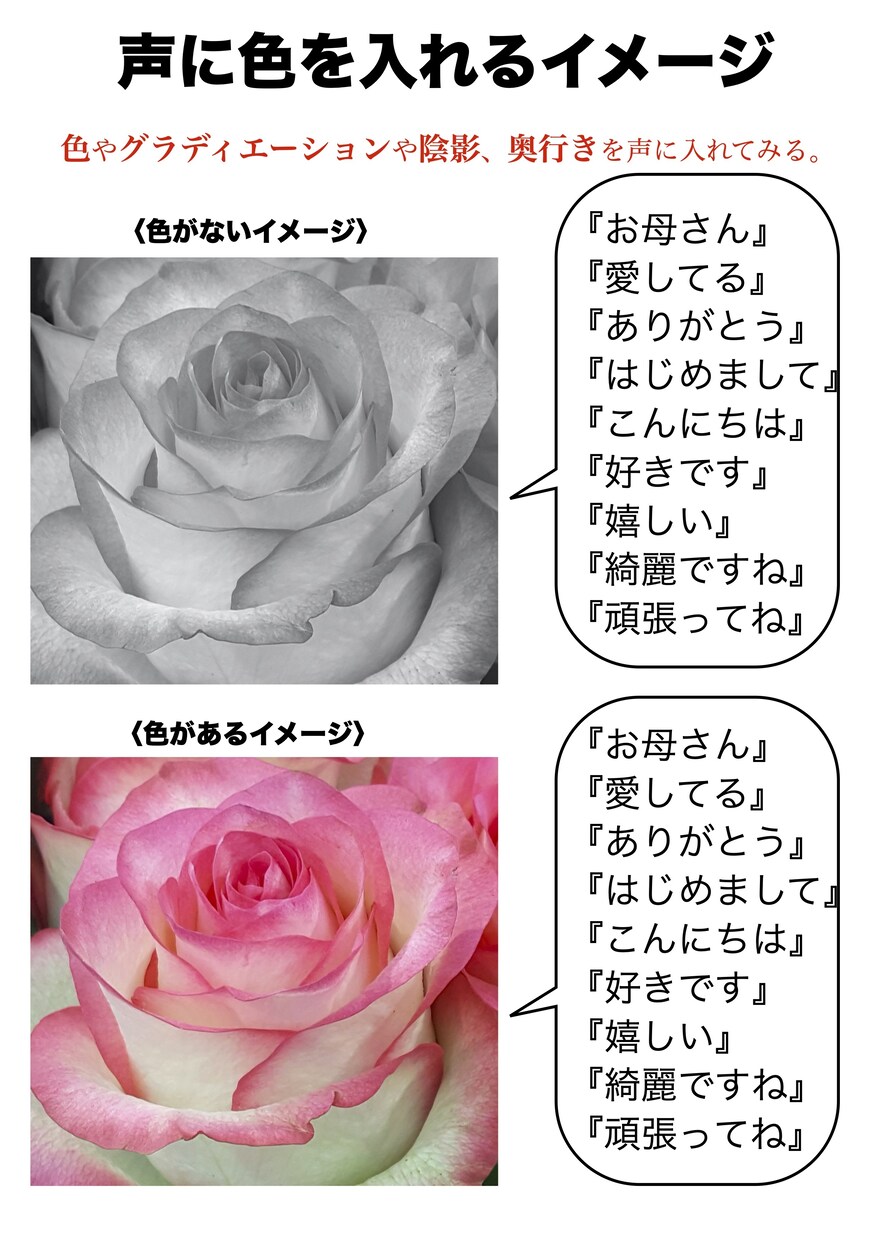 ２０分であなたのボイスカラーチェックします あなたのボイスカラーは何色で話しているか？その効果は？ イメージ6