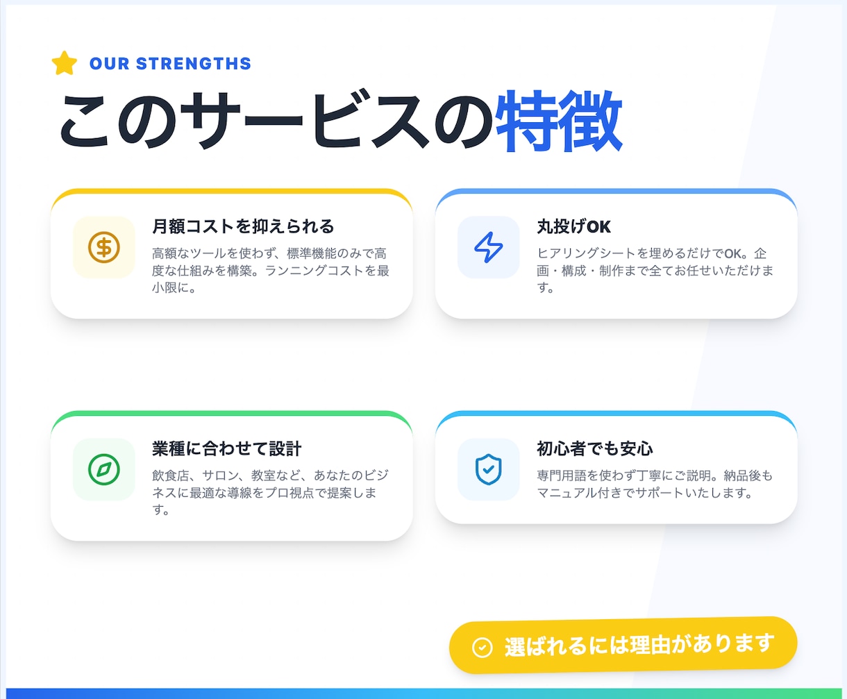 Lステップのような構築を低コストで実現します エルメ・UTAGEに比べ、月額費用が0円です イメージ4
