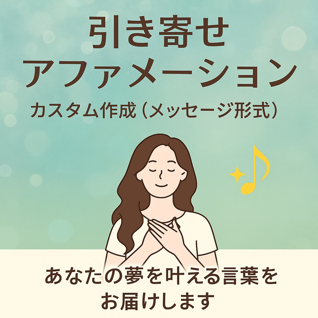 願望実現を導き言霊を作成します あなたの願いを引き寄せる＊言霊 イメージ1