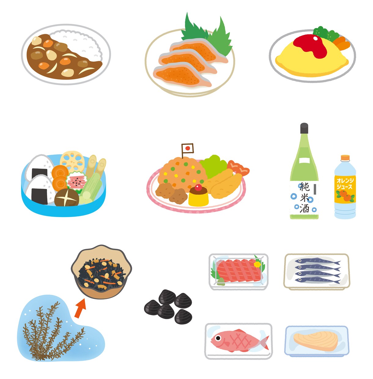ベクター納品OK!食べ物イラスト制作いたします 【30年以上の実績!】書籍の挿絵などにいかがでしょうか イメージ4