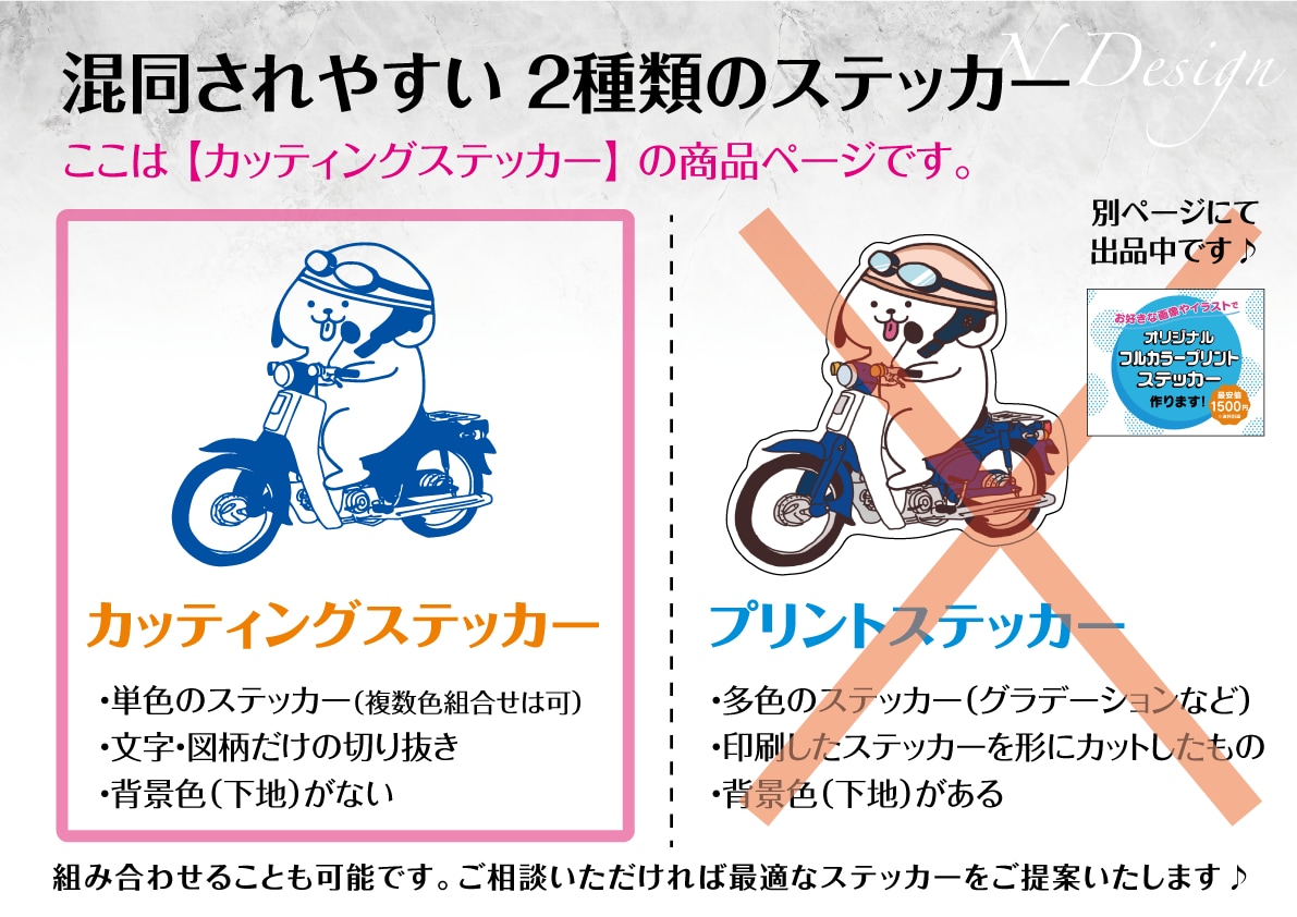 オリジナルのカッティングステッカー作ります お好きなイラスト画像をステッカーにします イメージ5