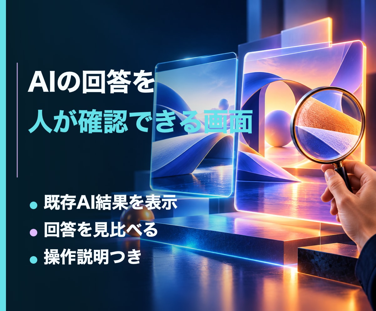 AI結果の確認・修正・承認画面を作ります 原文比較から担当者の修正・承認保存まで一続き イメージ1