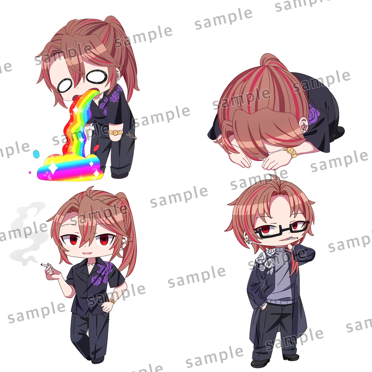 デフォルメキャラお描きします 二次利用全般OK！表情差分1枚無料！ イメージ4