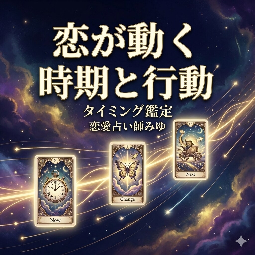 恋が動く時期、あなたが取るべき行動を占います 動くタイミングと、今意識すべきポイントを読み解きます イメージ1