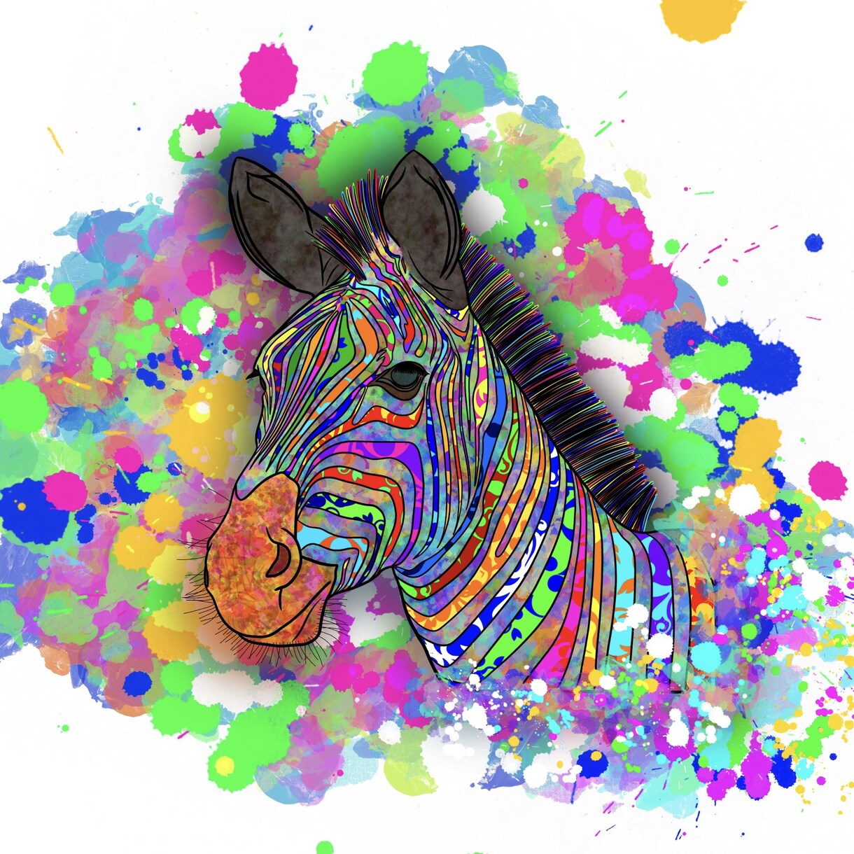 世界に1点しかないイラストを作成致します 動物や人物のもつイメージを色や模様に表現します！ イメージ1