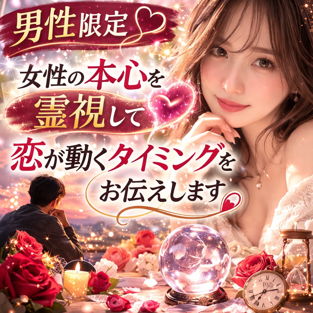 男性限定♡あなたの恋愛成就のカギを霊視します 【あの人は運命の人?恋愛・両思い・片思い・浮気・復縁.不倫♡ イメージ3