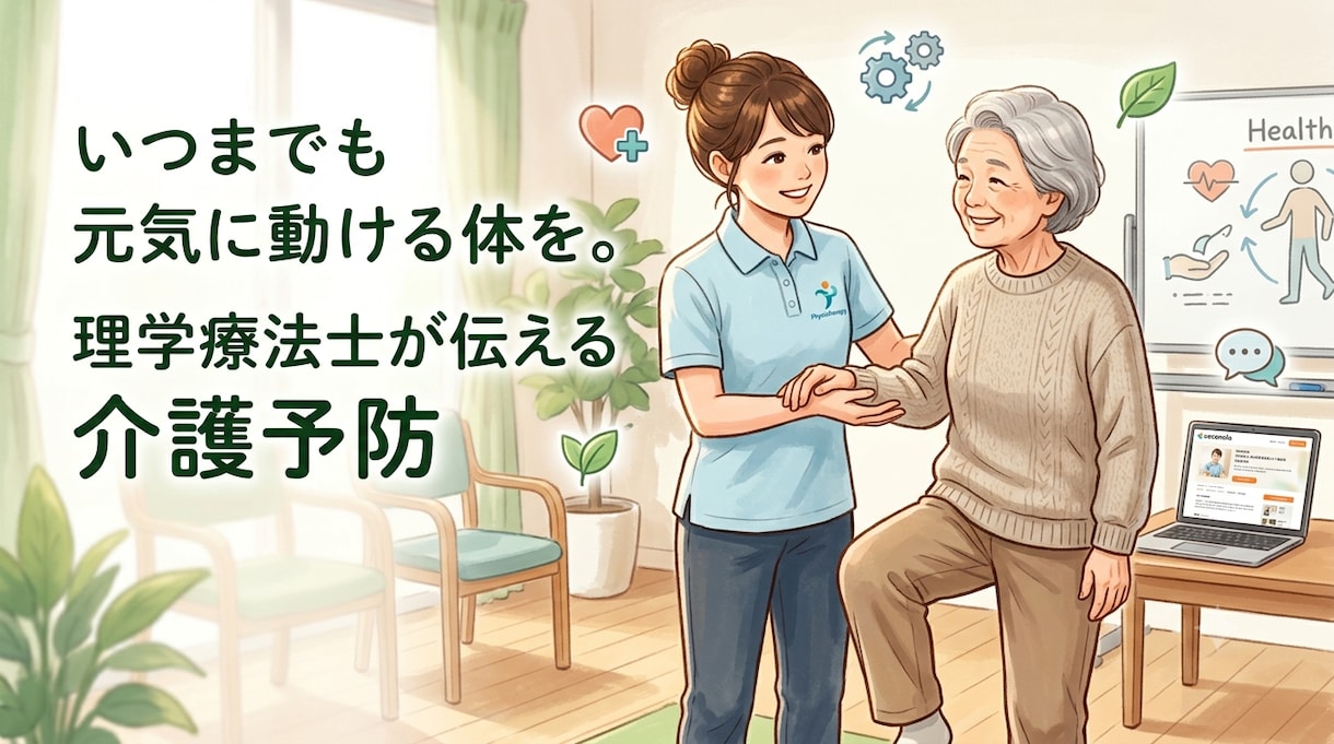 理学療法士が介護予防、体力維持の運動を提案します 今だからこそ始める介護予防、身体作り。 イメージ1