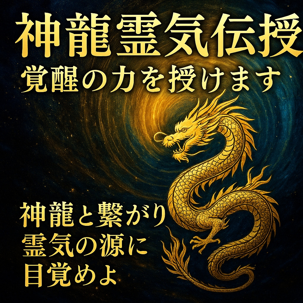 神龍霊氣伝授で覚醒の力を授けます 神龍と繋がり霊氣の源に目覚めましょう イメージ1