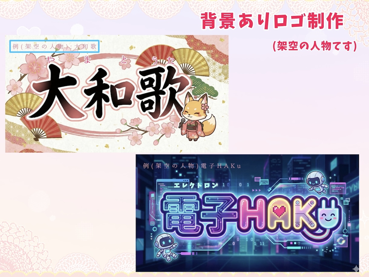 お名前ロゴ(背景あり)制作します 最安値で細かくサポートします！色んなイメージを作りたい！ イメージ2