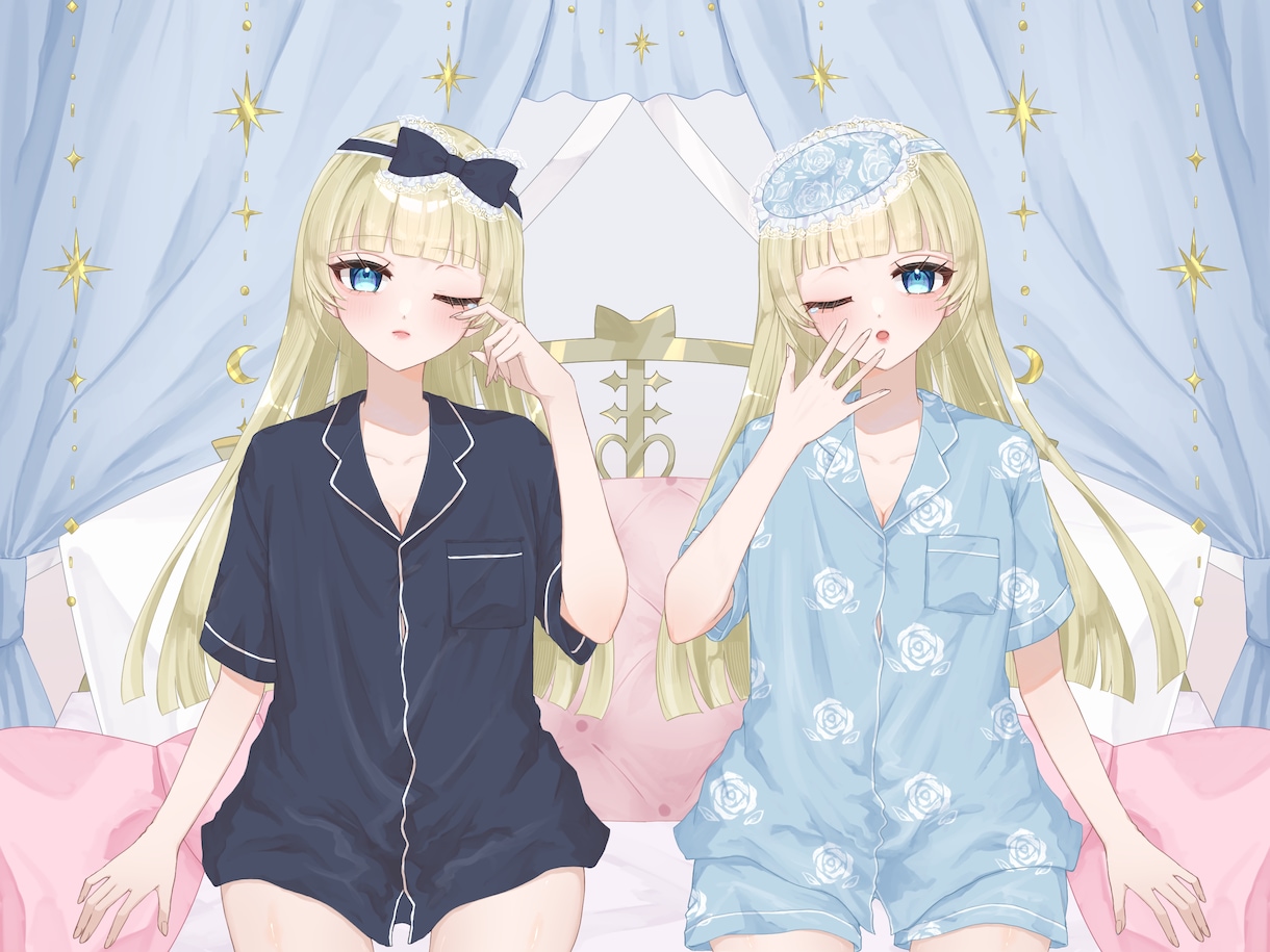 商用利用⭕️おねむちゃん量産描きます 5月限定‼️パジャマ姿のかわいい女の子の量産イラストです！ イメージ1