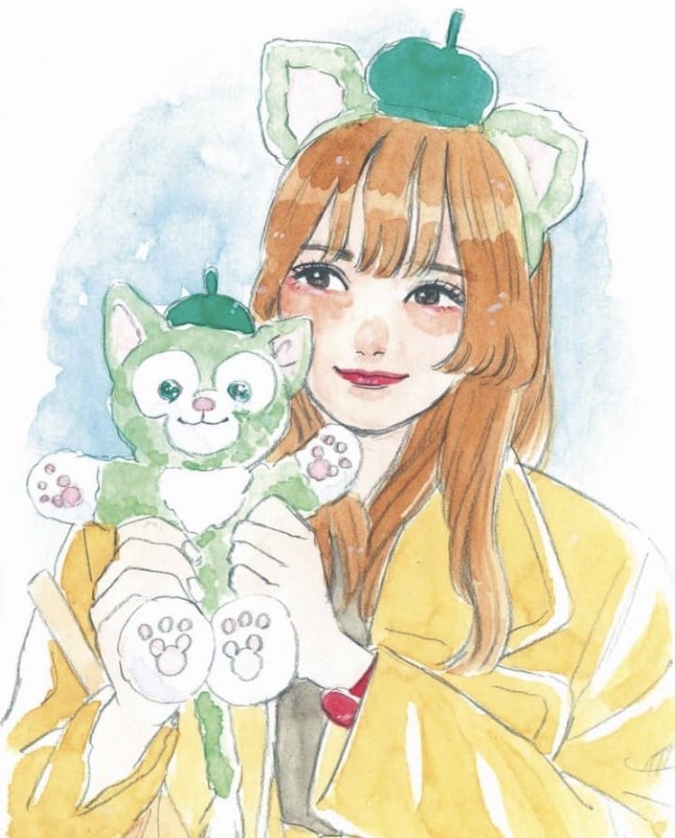 プレゼントに最適な似顔絵描きます 優しくて鮮やかな水彩の似顔絵を イメージ2