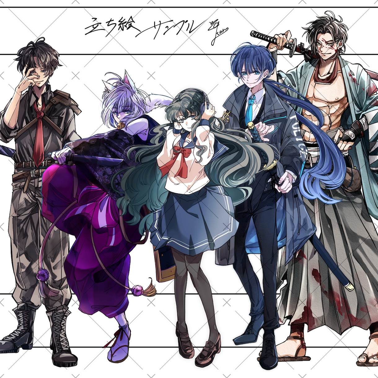 立ち絵制作承ります TRPG、ライバー活動等に必要な立ち絵の作成を承ります。 イメージ1