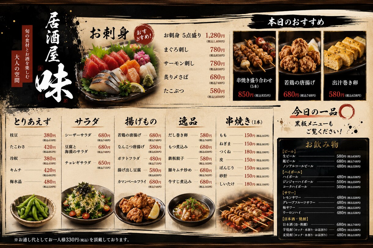 AI×デザインで伝わるメニュー表制作します 初めてのご依頼でも安心してご相談ください✨ イメージ4