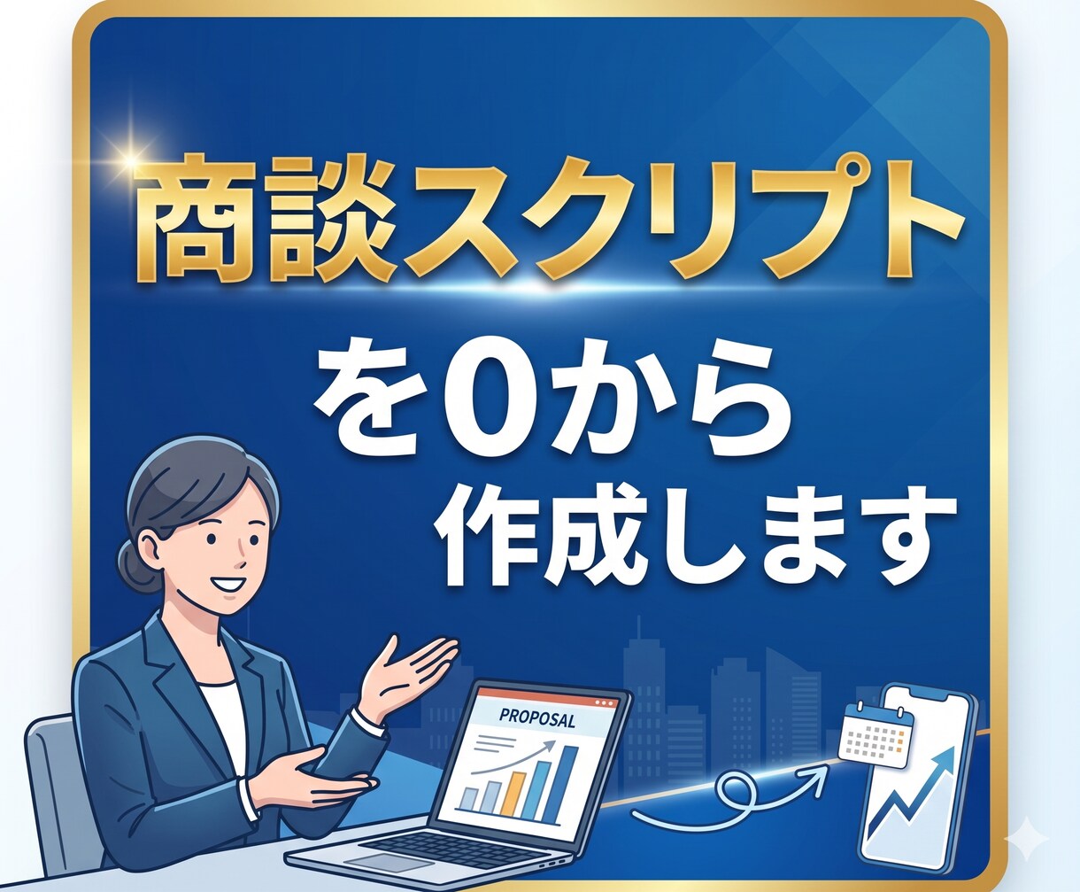 商談スクリプト（マニュアル）を0から作成いたします 営業をこれから始める。営業をしているが上手くいっていない。 イメージ1