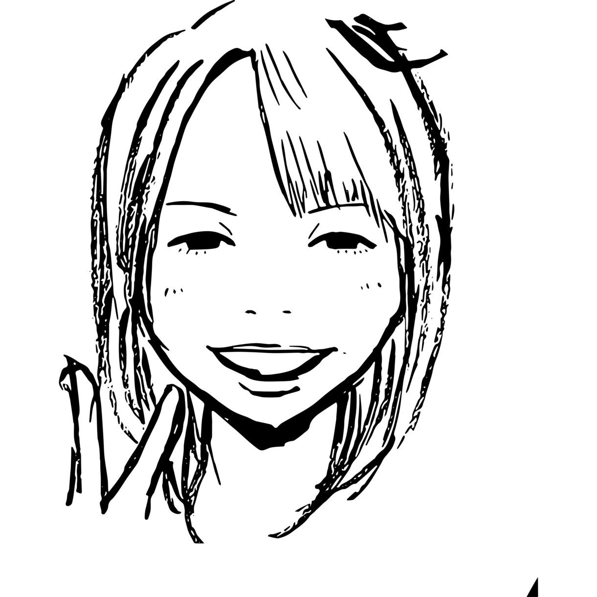 筆ペンで、ややデフォルメの効いた似顔絵を描きます 家族や友人へのちょっとしたプレゼントに。SNSのアイコンに。 イメージ9