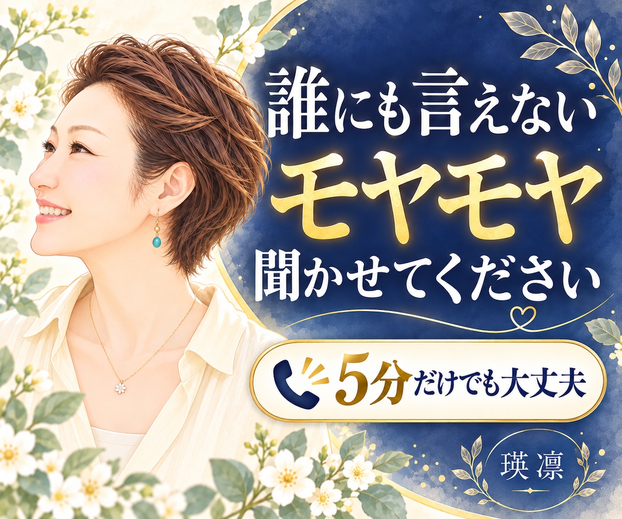 誰にも言えないモヤモヤを優しくお聴きします 愚痴・不安・人間関係｜5分だけでも大丈夫です。 イメージ1