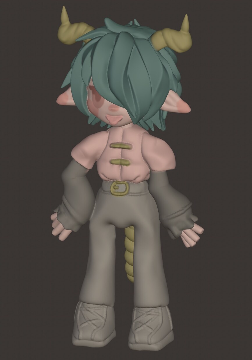 3DCGにて、立ち絵風キャラクター作成します キャラクターを立体で眺めたい方、いかがでしょうか。 イメージ5