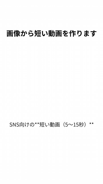 商品画像をショート動画化ます 画像から短い動画を作成いたします。 イメージ1