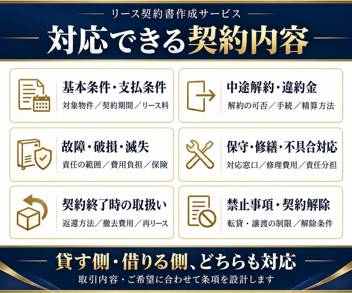 行政書士が「リ－ス契約書」を作成致します 契約書作成に強い行政書士が貴社の「リ－ス契約書」を作成します イメージ4